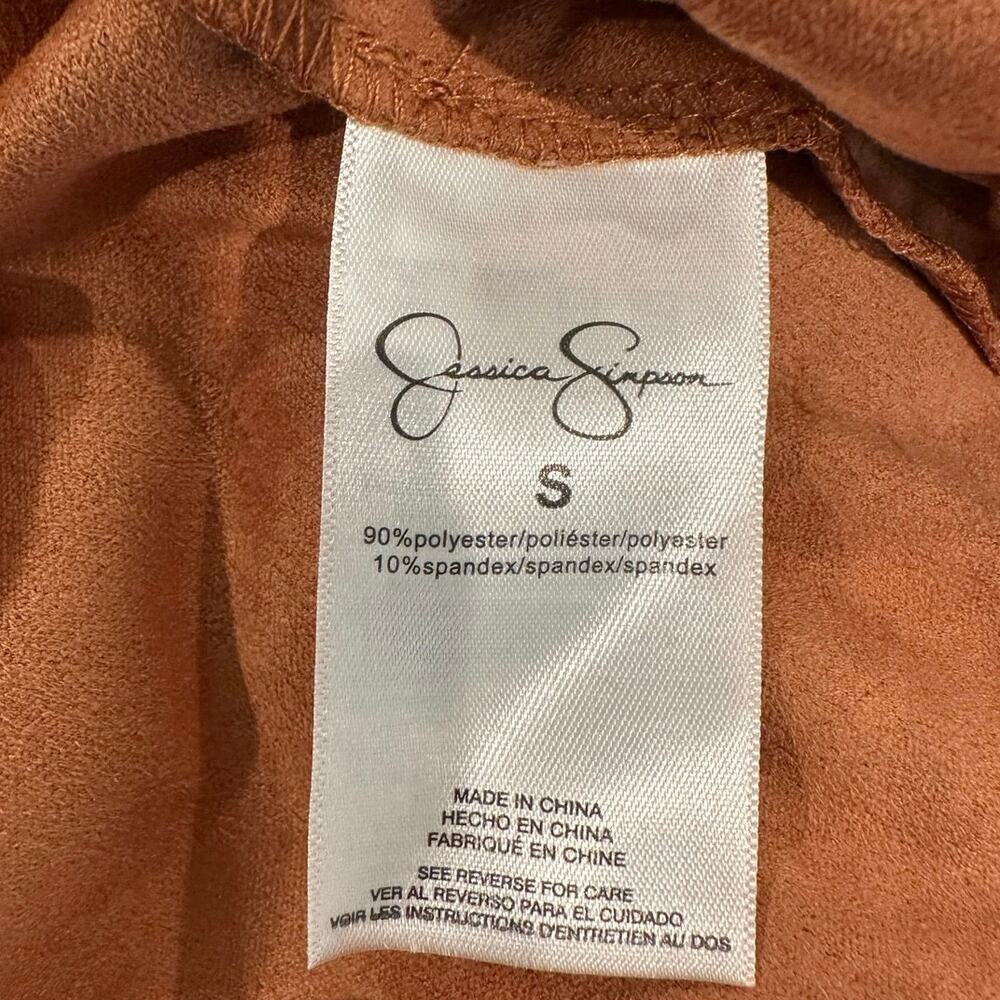 Jessica Simpson Button Front Brown Suede Dress - Picture 8 of 12